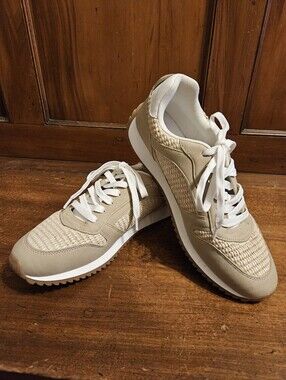 Steve Madden Beige and White Casual Sneakers